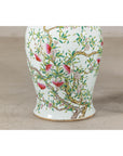 Near Pair of Famille Rose Ginger Jars with Peaches, Roses and Bats