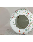 Near Pair of Famille Rose Ginger Jars with Peaches, Roses and Bats