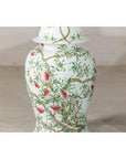 Near Pair of Famille Rose Ginger Jars with Peaches, Roses and Bats