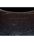 Near Pair of Vintage Blue and Aqua Glazed Ceramic Planters