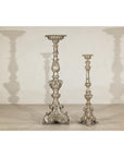 Pair of Baroque Revival Silver-Plated Bronze Candlesticks-11. Asian & Chinese Furniture, Art, Antiques, Vintage Home Décor for sale at FEA Home