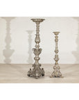 Pair of Baroque Revival Silver-Plated Bronze Candlesticks-3. Asian & Chinese Furniture, Art, Antiques, Vintage Home Décor for sale at FEA Home