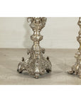 Pair of Baroque Revival Silver-Plated Bronze Candlesticks-5. Asian & Chinese Furniture, Art, Antiques, Vintage Home Décor for sale at FEA Home