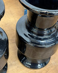 Pair of Black Ceramic Vases with Bold Tiered Silhouette, SKU , image 10