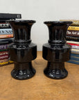 Pair of Black Ceramic Vases with Bold Tiered Silhouette, SKU , image 5