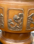 Pair of Bronze Japanese Hibachi Vessels with Side Lion Handles, SKU , image 8