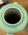 Pair of Celadon Ceramic Vases with Elegant Ring Handles, SKU , image 8