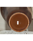 Pair of Ceramic Vases with Brown Glaze and Subtle Red Undertones