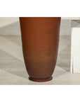 Pair of Ceramic Vases with Brown Glaze and Subtle Red Undertones