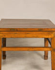 Qing dynasty elm side table, straight-on front view