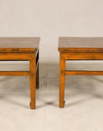 Pair of Chinese side tables, straight-on front view