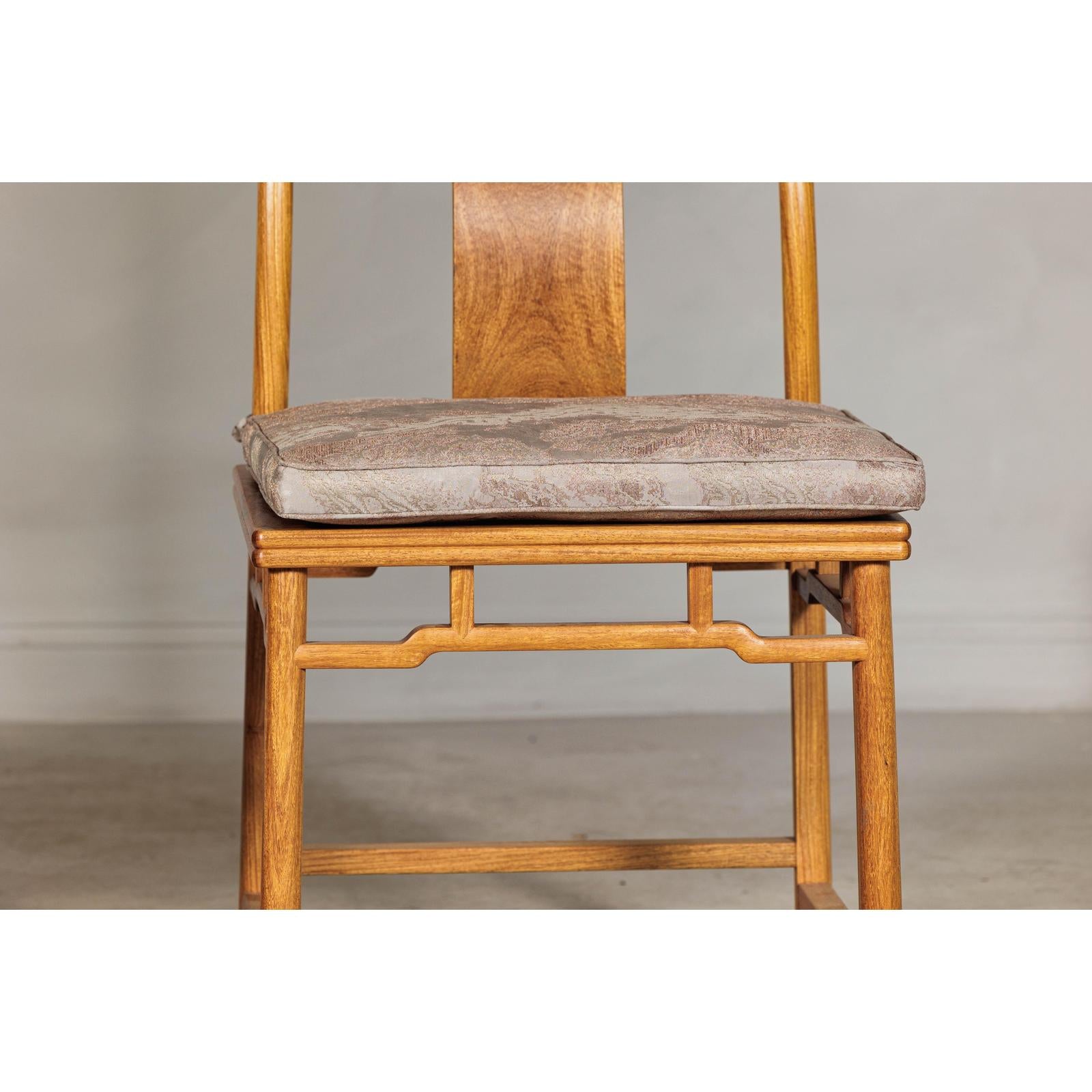 Pair of Lamp Hanger Elm Wood Chairs with Upholstered Cushions-6. Asian &amp; Chinese Furniture, Art, Antiques, Vintage Home Décor for sale at FEA Home