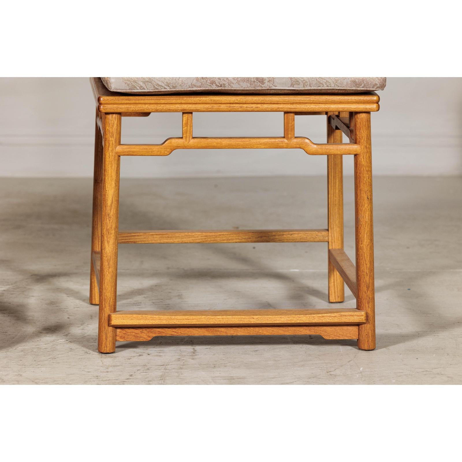 Pair of Lamp Hanger Elm Wood Chairs with Upholstered Cushions-7. Asian &amp; Chinese Furniture, Art, Antiques, Vintage Home Décor for sale at FEA Home