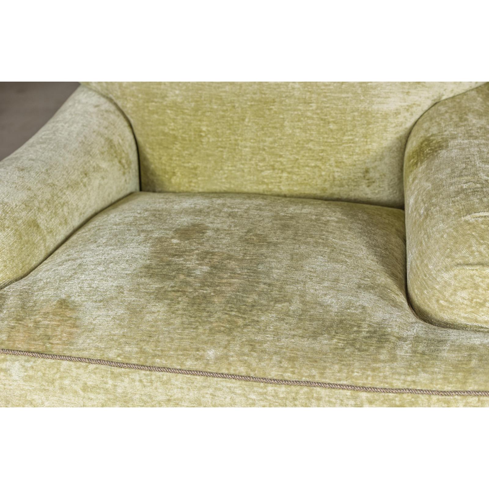 Pair of Skirted Club Chairs by Southwood in Chartreuse Chenille-16. Asian &amp; Chinese Furniture, Art, Antiques, Vintage Home Décor for sale at FEA Home