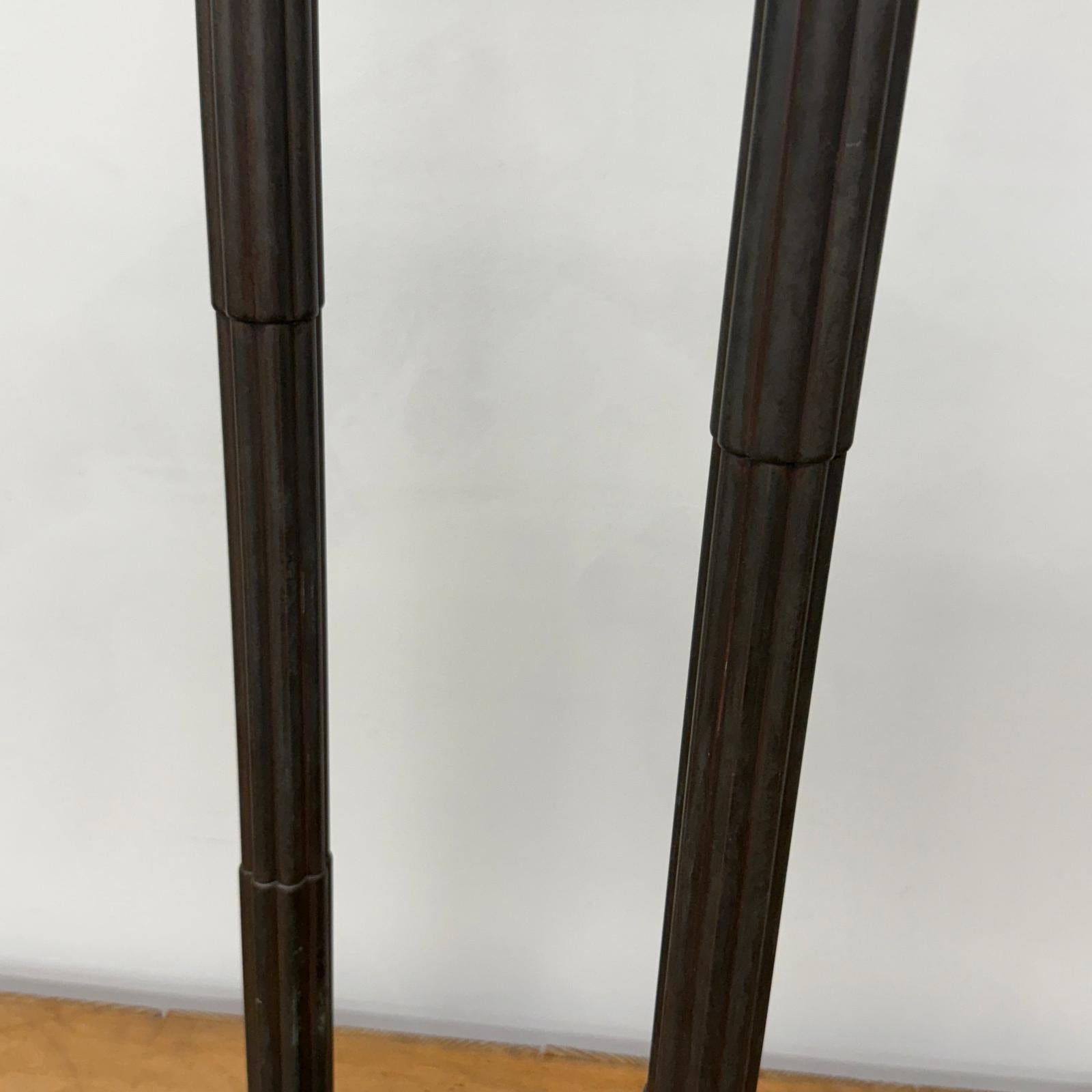 Pair of Tall Metal Candle Holders with Petal Base Design - FEA Home