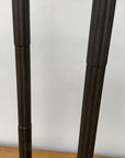 Pair of Tall Metal Candle Holders with Petal Base Design - FEA Home