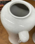 Pair of White Ceramic Vases with Elephant Head Handles - FEA Home