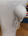 Pair of White Ceramic Vases with Elephant Head Handles - FEA Home