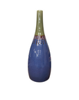 Periwinkle Blue Vase with Olive Neck and Red Drip Glaze, SKU , image 1