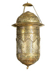 Pierced Brass Hanging Decorative Lantern with Arch Motifs - image 1