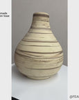 Rounded Brown & Stone Cream Swirled Ceramic Lamp Base