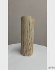 Textured Cylinder Cream & Ochre Bark Style Prem Vase