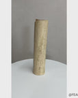 Textured Cylinder Shaped Cream & Ochre Prem Vase