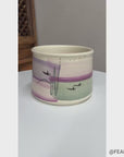 Hand-Painted Lavender Ceramic Bowl with Gradient Brushwork