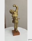 Golden Gilded Wood Hanuman Sculpture