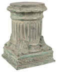 Verdigris bronze Neoclassical pedestal rotating view