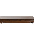 Antique Chinese elm low kang coffee table rotating view