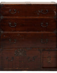 Meiji Japanese Isho-Tansu Chest with Iron Hardware rotating view