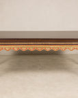 Large Indonesian Mahogany Center Table with Gilt Carved Apron rotating view