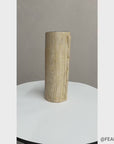 Textured Cream & Ochre Prem Vase with Blue Color Inside