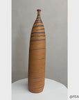 Tall & Skinny Canyon Orange Prem Vase with Black Swirl