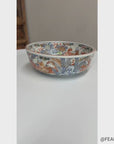 Hand-Painted Porcelain Bowl with Landscape and Figures
