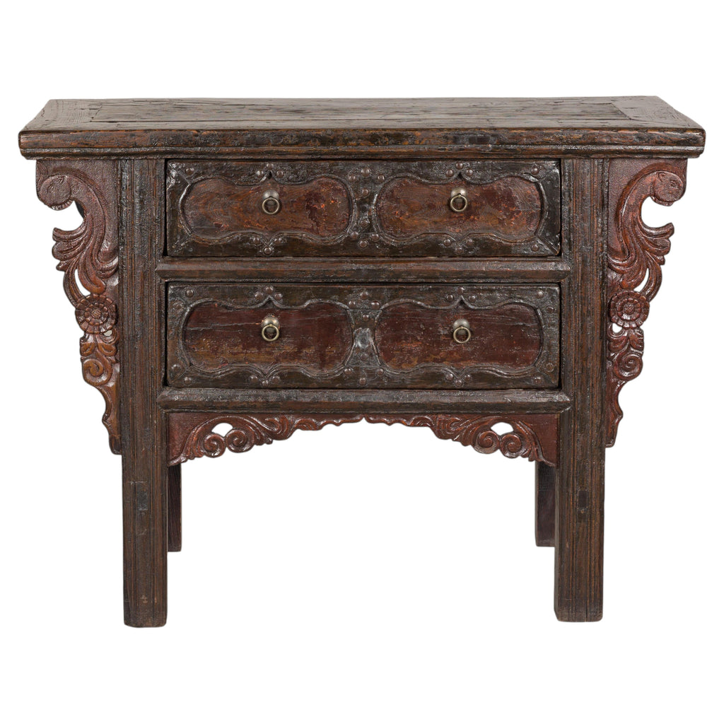 Carved Chinese Qing cabinet rotating view