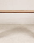 Woven rattan and wood waterfall console table rotating view