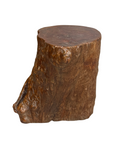 Reclaimed Tree Trunk Side Pedestal Table with Organic Shape - FEA Home