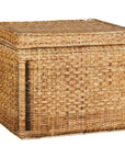 Rectangular Rattan Storage Bin with Hinged Lid - image 1