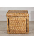 Rectangular Rattan Storage Bin with Hinged Lid - image 4
