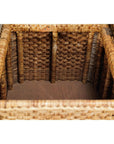 Rectangular Rattan Storage Bin with Hinged Lid - image 9