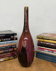 Red and Black Glazed Ceramic Vase with Skinny Neck - FEA Home