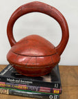 Red Wooden Carrying Basket with Removable Lid - FEA Home