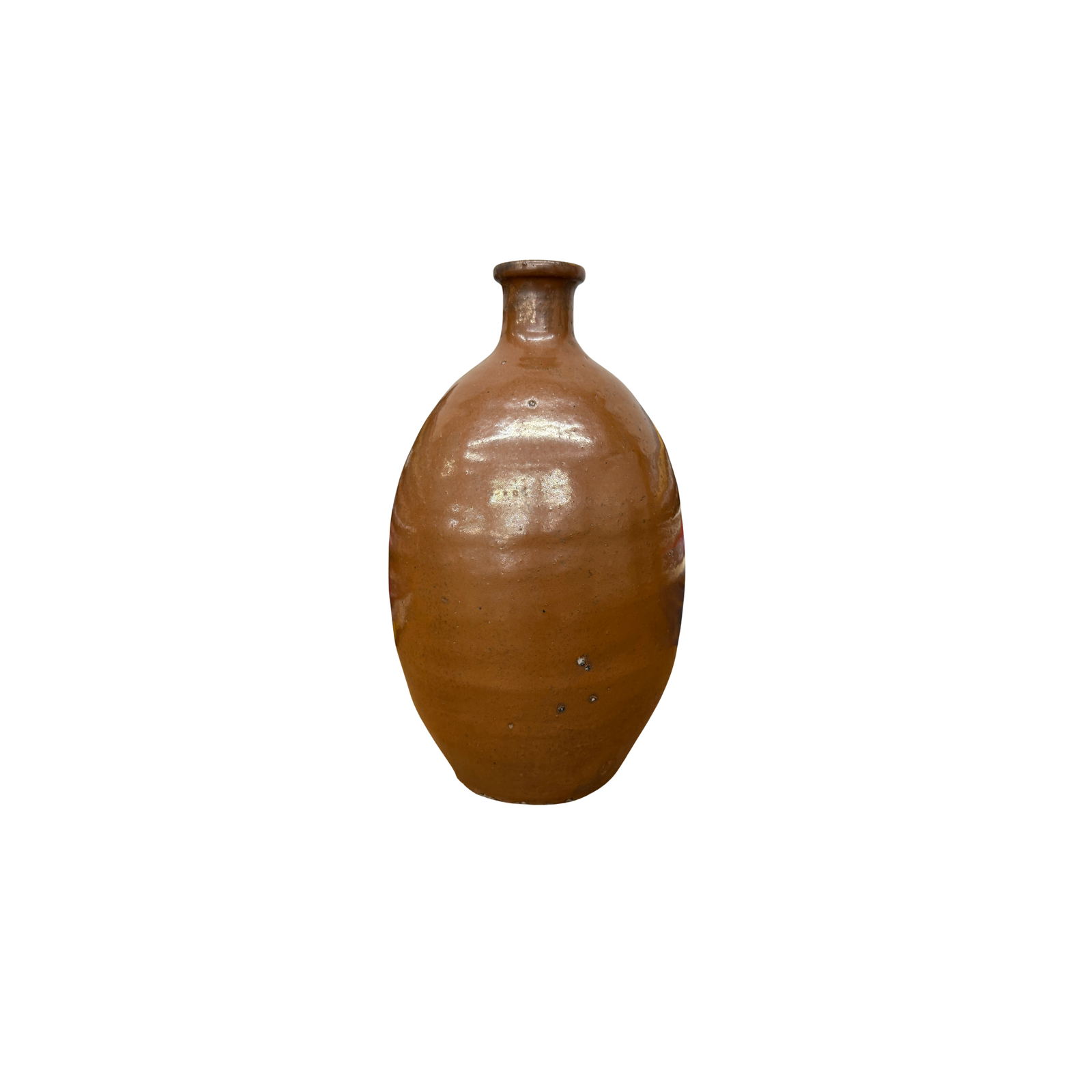 Reddish ClayBrown Sake Bottle Shaped Ceramic Vase, SKU , image 1