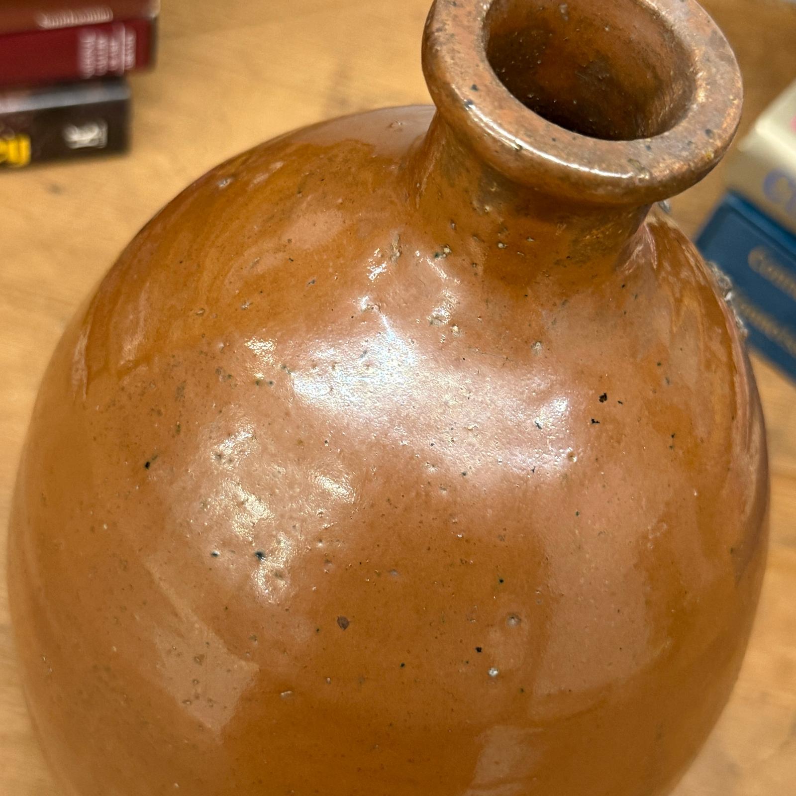 Reddish ClayBrown Sake Bottle Shaped Ceramic Vase, SKU , image 7