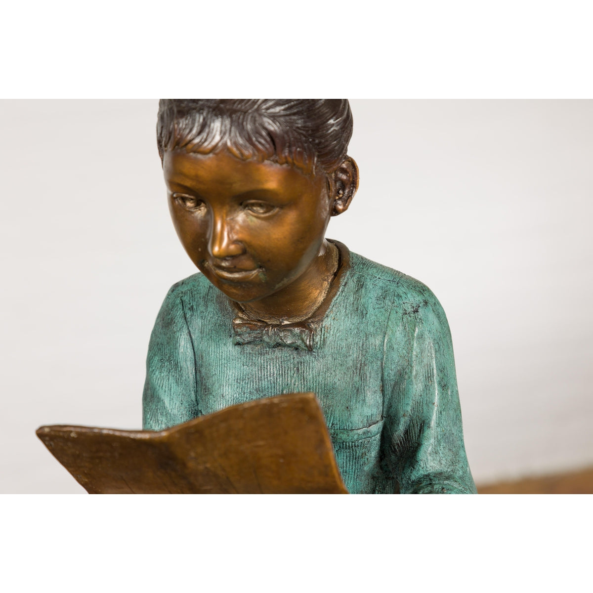 Bronze Tabletop Sculpture of Children Reading-14. Asian &amp; Chinese Furniture, Art, Antiques, Vintage Home Décor for sale at FEA Home