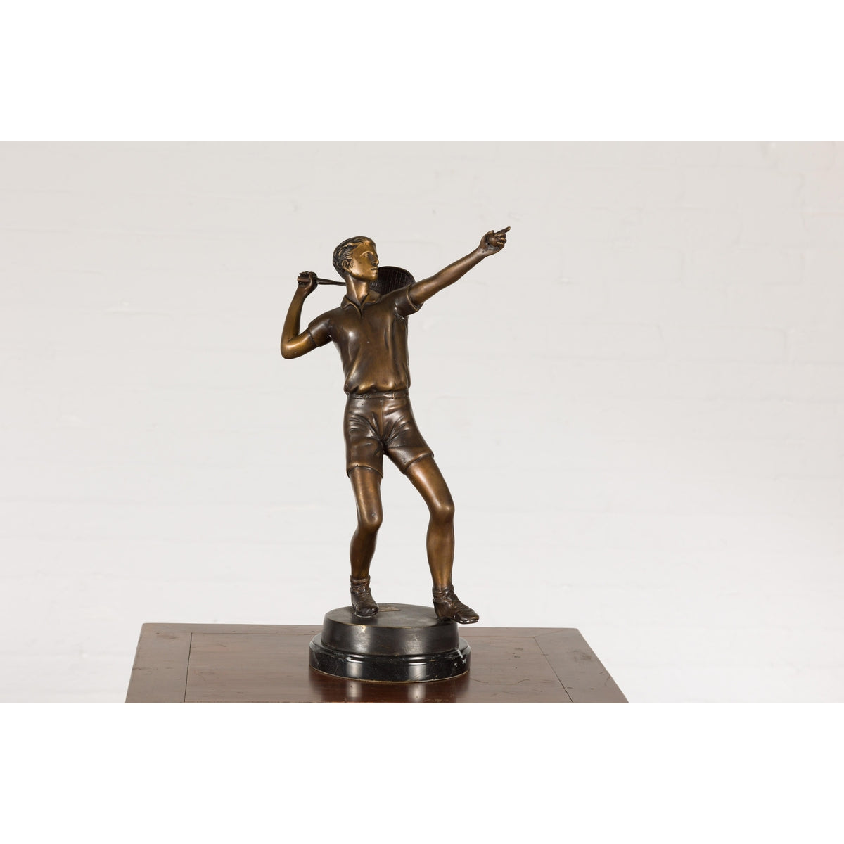 Bronze Tabletop Tennis Sculpture-2. Asian & Chinese Furniture, Art, Antiques, Vintage Home Décor for sale at FEA Home