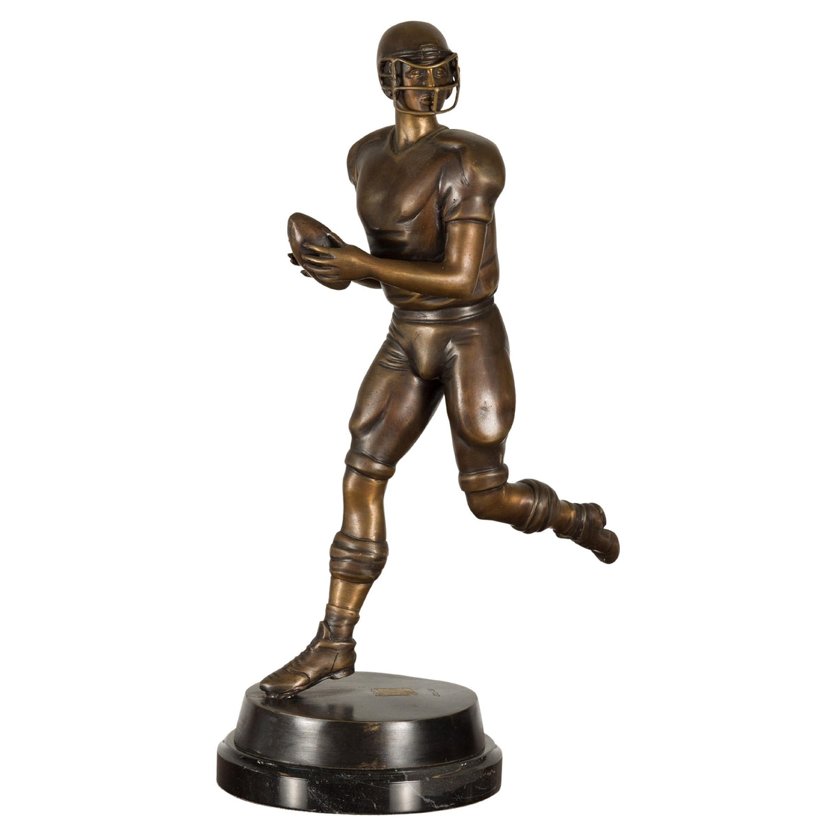 Bronze Tabletop Statue of a Quarterback-1. Asian & Chinese Furniture, Art, Antiques, Vintage Home Décor for sale at FEA Home