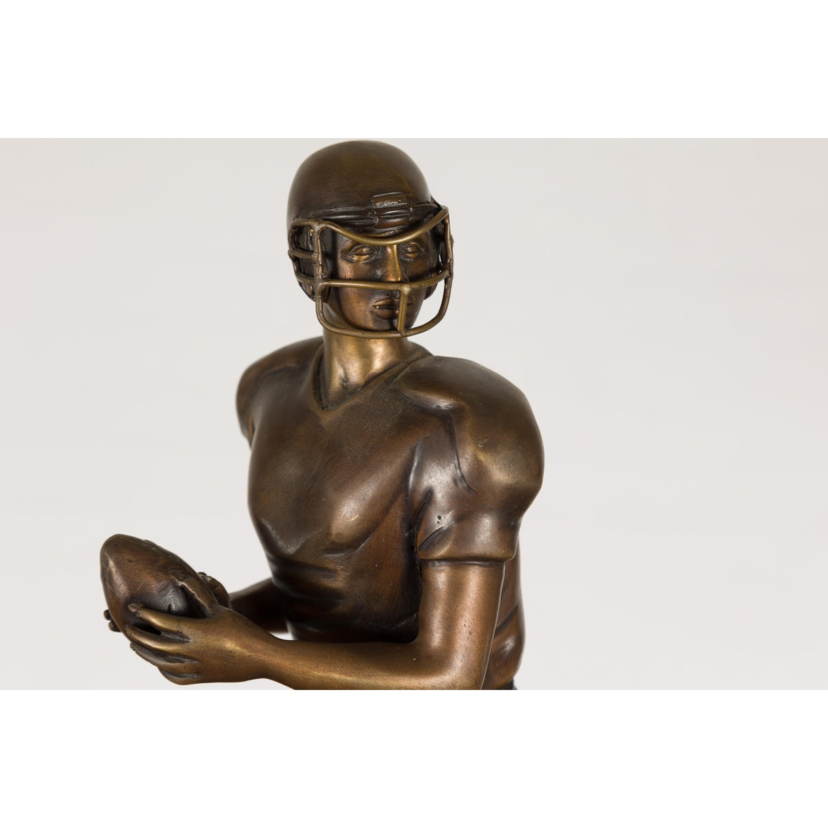 Bronze Tabletop Statue of a Quarterback-15. Asian &amp; Chinese Furniture, Art, Antiques, Vintage Home Décor for sale at FEA Home